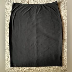 Norma Kamali Black Midi Skirt Sz Large Career Workwear